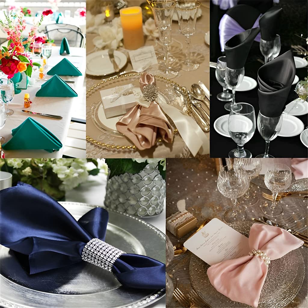 HASTHIP 10Pcs Napkin Rings, Napkin Rings Buckles, Rhinestone Adornment Napkin Holder for Table Decorations, Wedding, Dinner, Party, DIY Decoration (Silver) HASTHIP 10Pcs Napkin Rings, Napkin Rings Buckles, Rhinestone Adornment Napkin Holder for Table Decorations, Wedding, Dinner, Party, DIY Decoration (Silver)